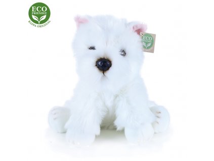 Plyšový pes westík sedící 30 cm ECO-FRIENDLY
