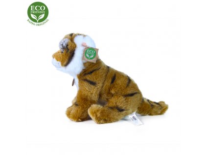 Plyšový tygr hnědý sedící 25 cm ECO-FRIENDLY