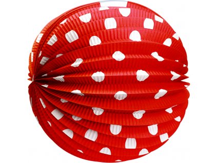 Papírový kulatý lampion červený 25 cm
