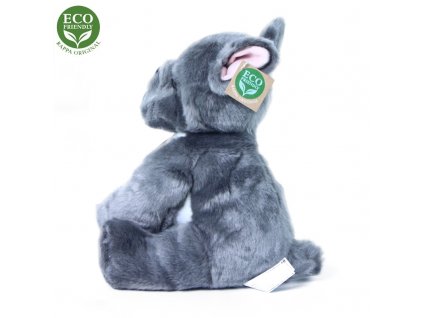 Plyšový pes francouzský buldoček sedící 26 cm ECO-FRIENDLY