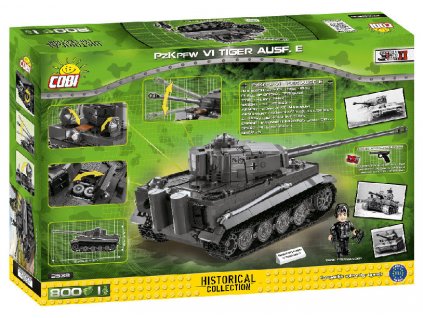 Stavebnice II WW Panzer VI Tiger Ausf. E, 800 k, 1 f + Dárek zdarma