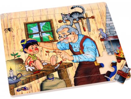 Small Foot Dřevěné puzzle Geppettův ateliér