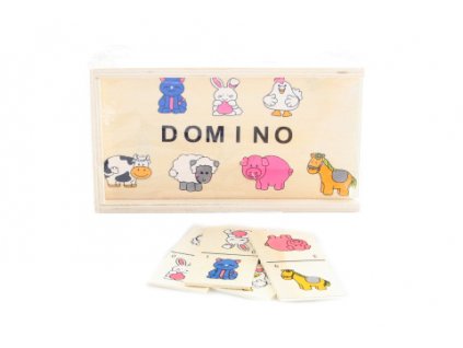 Dřevěné domino zvířátka
