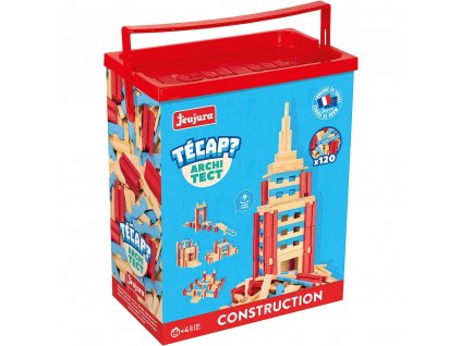 Jeujura Dřevěná stavebnice Técap Architect 120 dílů + Dárek zdarma
