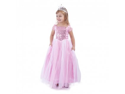 Dětský kostým růžová princezna (S)