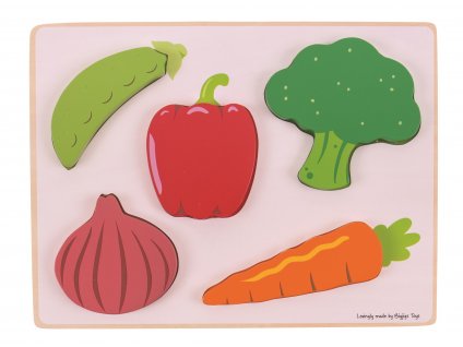 Bigjigs Toys Vkládací puzzle zelenina