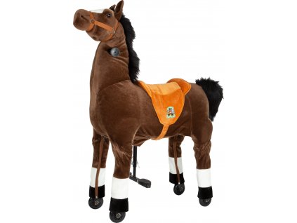 Small Foot Pohyblivý dětský jezdecký kůň na kolečkách Blesk  + Dárek zdarma