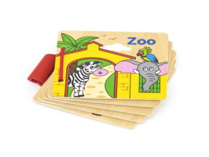 Dřevěná knížka - zoo český jazyk