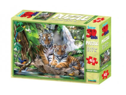 3D Puzzle Tygři 63 dílků