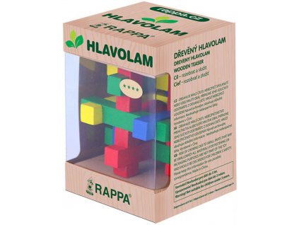 DŘEVO Hlavolam dřevěný 8 druhů Dárkové balení
