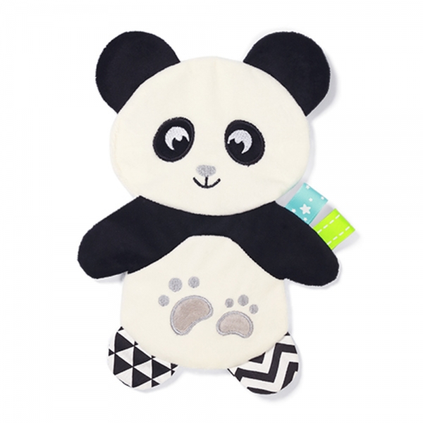 BabyOno Plyšová hračka/přítulníček, šustící PANDA POLLY, krémová/černá
