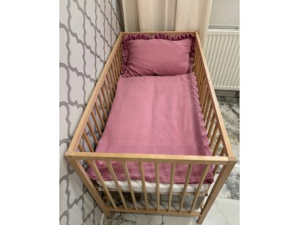 Mušelínové detské obliečky s volánom