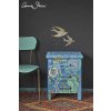 Giverny bed side table chest of drawers, The Colourist cover, Detail Brush botanical scene, Graphite Wall Paint image 1
