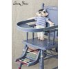 Old Violet, Cream, Burgundy, Provence, kids, high chair image 3