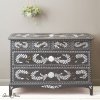 Bone inlay style drawers by Dominique Malacarne with Pearlescent Glaze