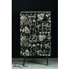 Graphite and Old White graffiti stencil cabinet, Graphite Wall Paint, monochrome modern style image 2