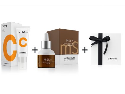 Rozjasňující rutina proti pigmentovým skvrnám – sada Melanin Block Routine pHformula