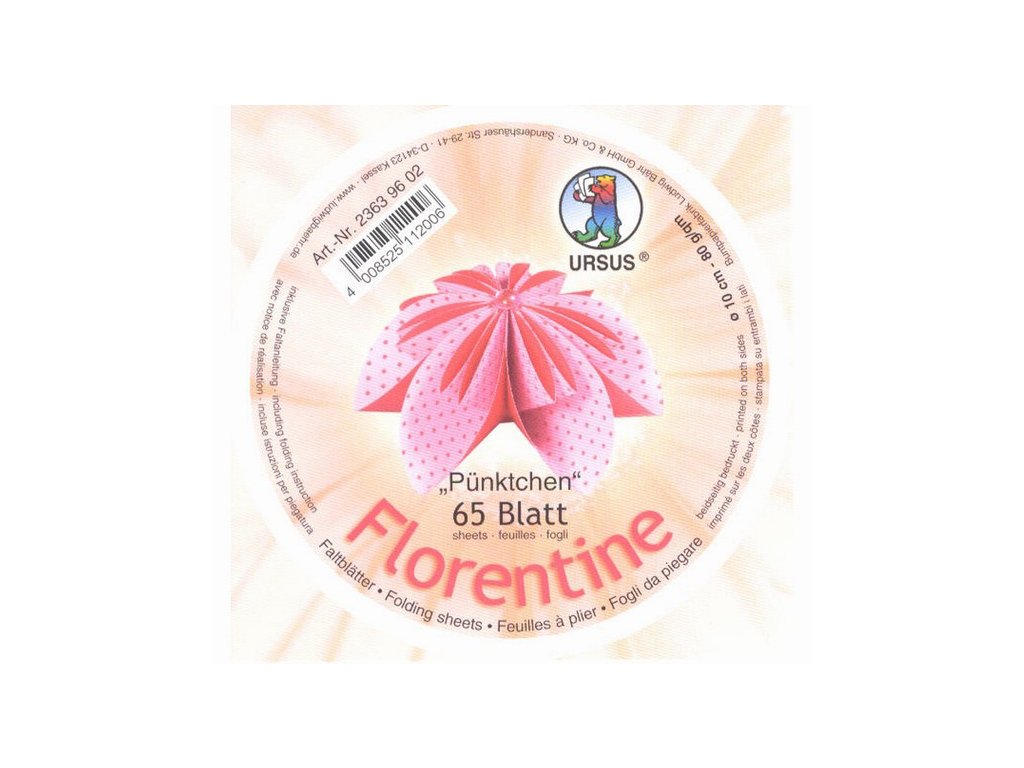 Florentine 10 cm růžová Puntík