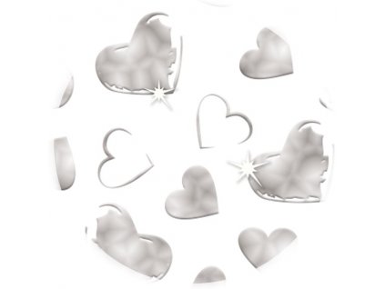 Designpapír srdce A4 stříbro