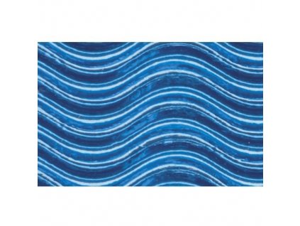Vlnitá lepenka modrá 3D alu 50 x 70 cm