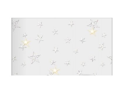 Pergamenový papír bílý glitr hvězdy