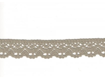 Krajka paličkovaná 23 mm barva len