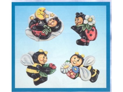 Forma na sádrové odlitky včelky a berušky