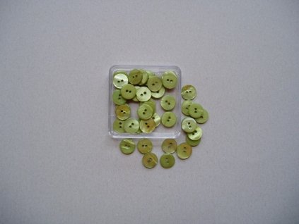 Knoflíky zelené kulaté perleť