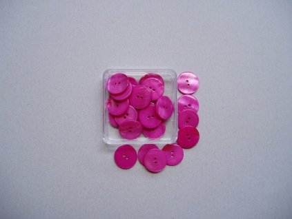 Knoflíky tmavě růžové kulaté perleť