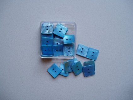 Knoflíky modré perleť