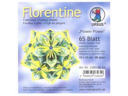 Florentine 10 x 10 cm zelená Flower Power