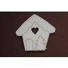Dřevěný výřez Domeček 55 mm - motiv 3