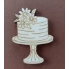 Dřevěný výřez 55 mm Dort vzor 2