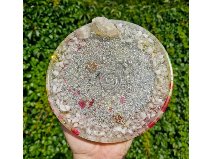 Podtácek krystal křišťálu z Vysočiny, křišťál - velký