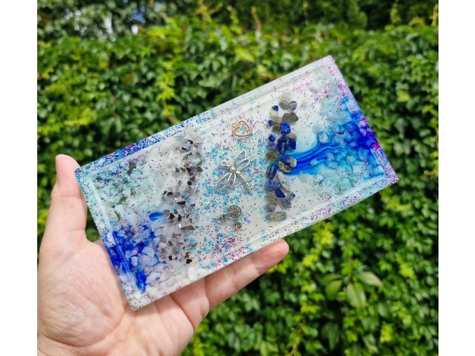 Podtácek VÁŽKA - lapis lazuli, křišťál