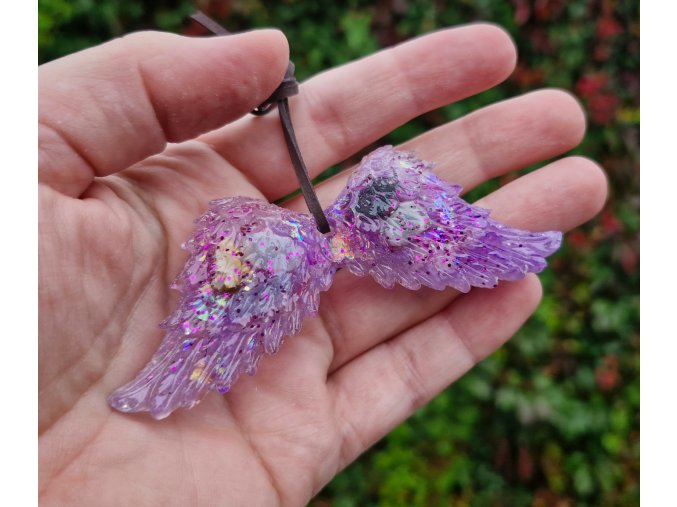 Andělská křídla ametyst,křišťál