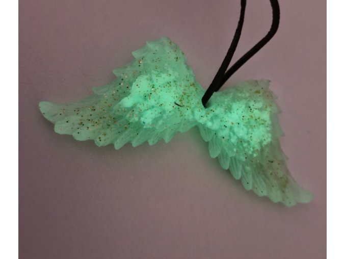 Andělská křídla - fosforuje, křišťál