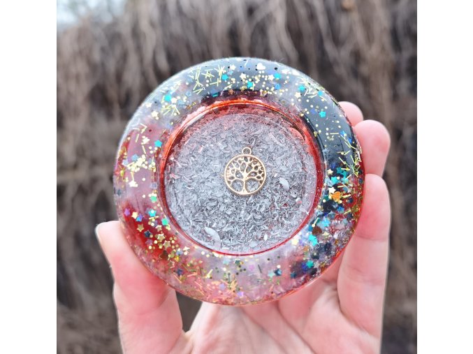 Svícen šungit, křišťál - menší