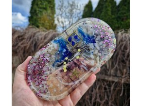 Podtácek amor - lapis lazuli, křišťál, menší