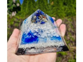 Pyramida napojení, lapis lazuli, křišťál, extra silná
