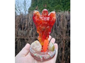 Andělka - pruhovaný achát, křišťál