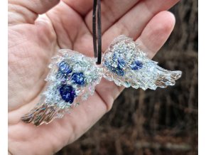 Andělská křídla - lapis lazuli, křišťál