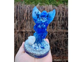 Andělka - lapis lazuli, howlit, křišťál