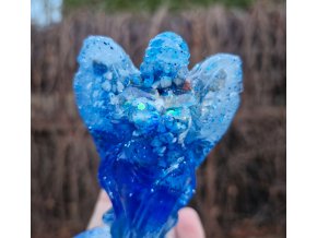 Andělka - lapis lazuli, howlit, křišťál