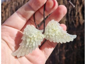 Andělská křídla - fosforuje, křišťál