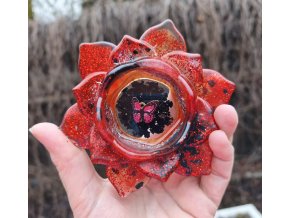 Svícen šungit, křišťál, květ velký