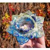 Svícen lapis lazuli, křišťál  květ velký