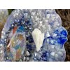 Obrazo/podtácek lapis lazuli, křišťál, krystal z Vysočiny, křišťál