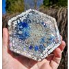 Podtácek vločka, howlit, lapis lazuli, fosforuje, šestihran
