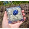 Pyramida uklidnění lapis lazuli, howlit,, křišťál